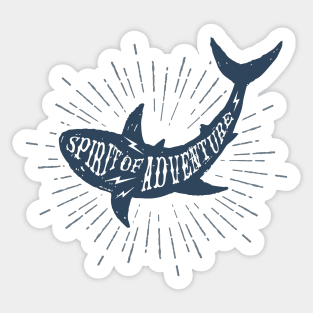 Nautical lettering:spirit of adventure Sticker